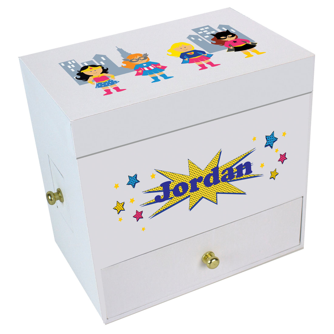 Girls Superhero Deluxe Musical Ballerina Jewelry Box - MyBambino.com