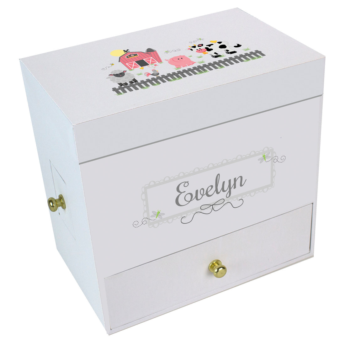 Barnyard Pastel Deluxe Musical Ballerina Jewelry Box - MyBambino.com