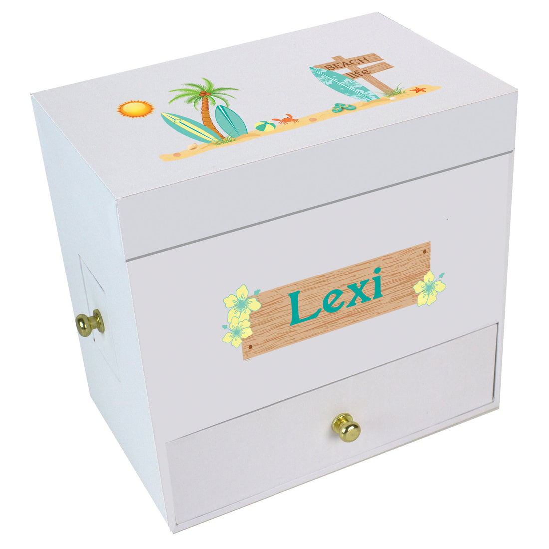 Surfs Up Deluxe Musical Ballerina Jewelry Box - MyBambino.com