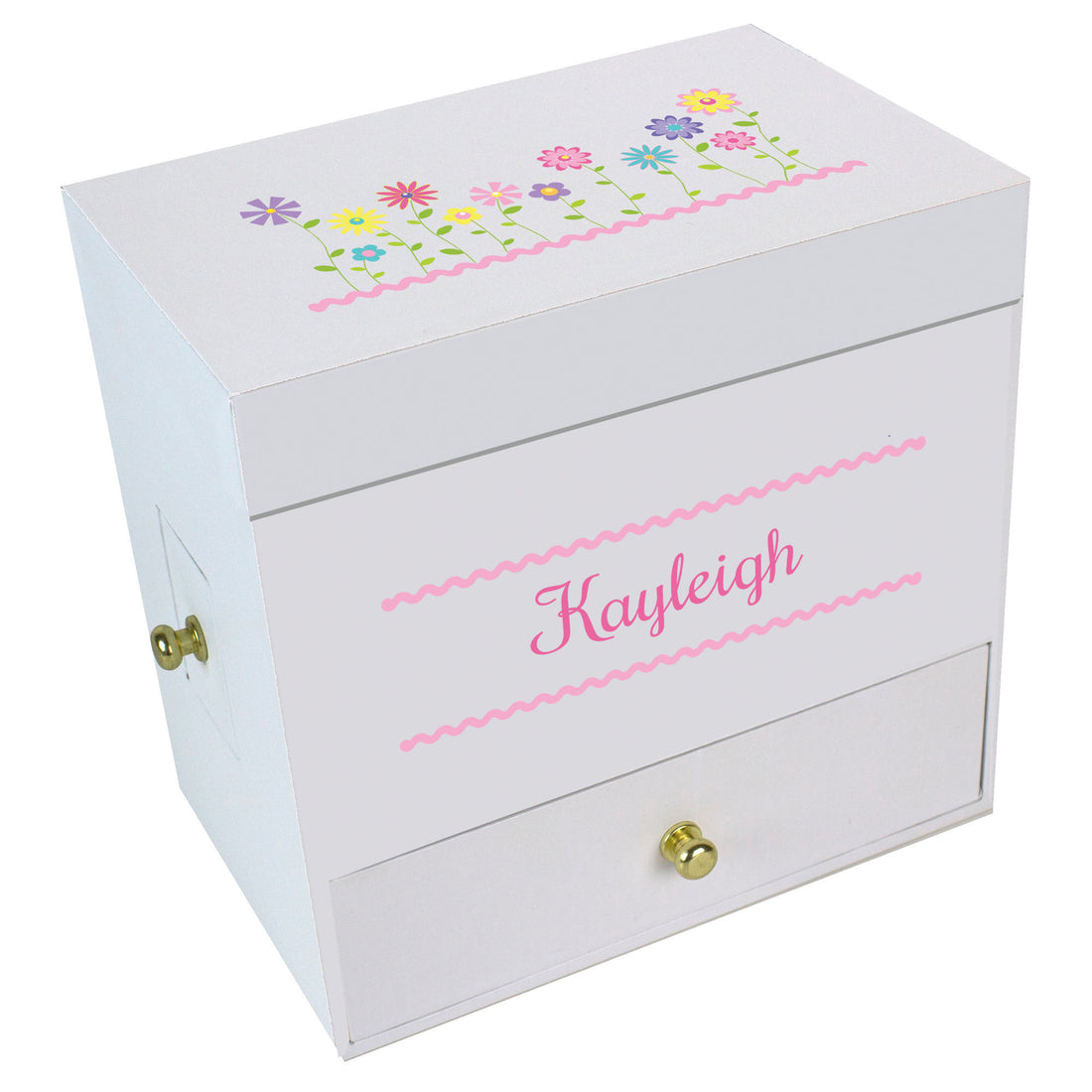 Stemmed Flowers Deluxe Musical Ballerina Jewelry Box