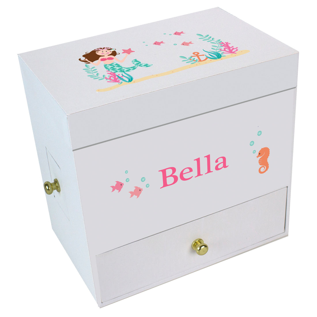 Brunette Mermaid Deluxe Musical Ballerina Jewelry Box - MyBambino.com
