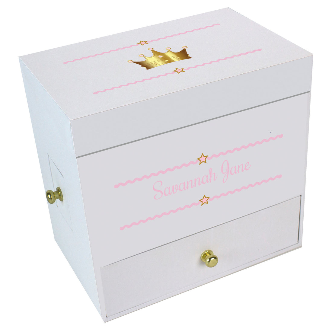 Pink Princess Crown Deluxe Musical Ballerina Jewelry Box - MyBambino.com