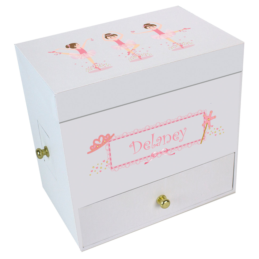 Brunette Ballerina Deluxe Musical Ballerina Jewelry Box - MyBambino.com