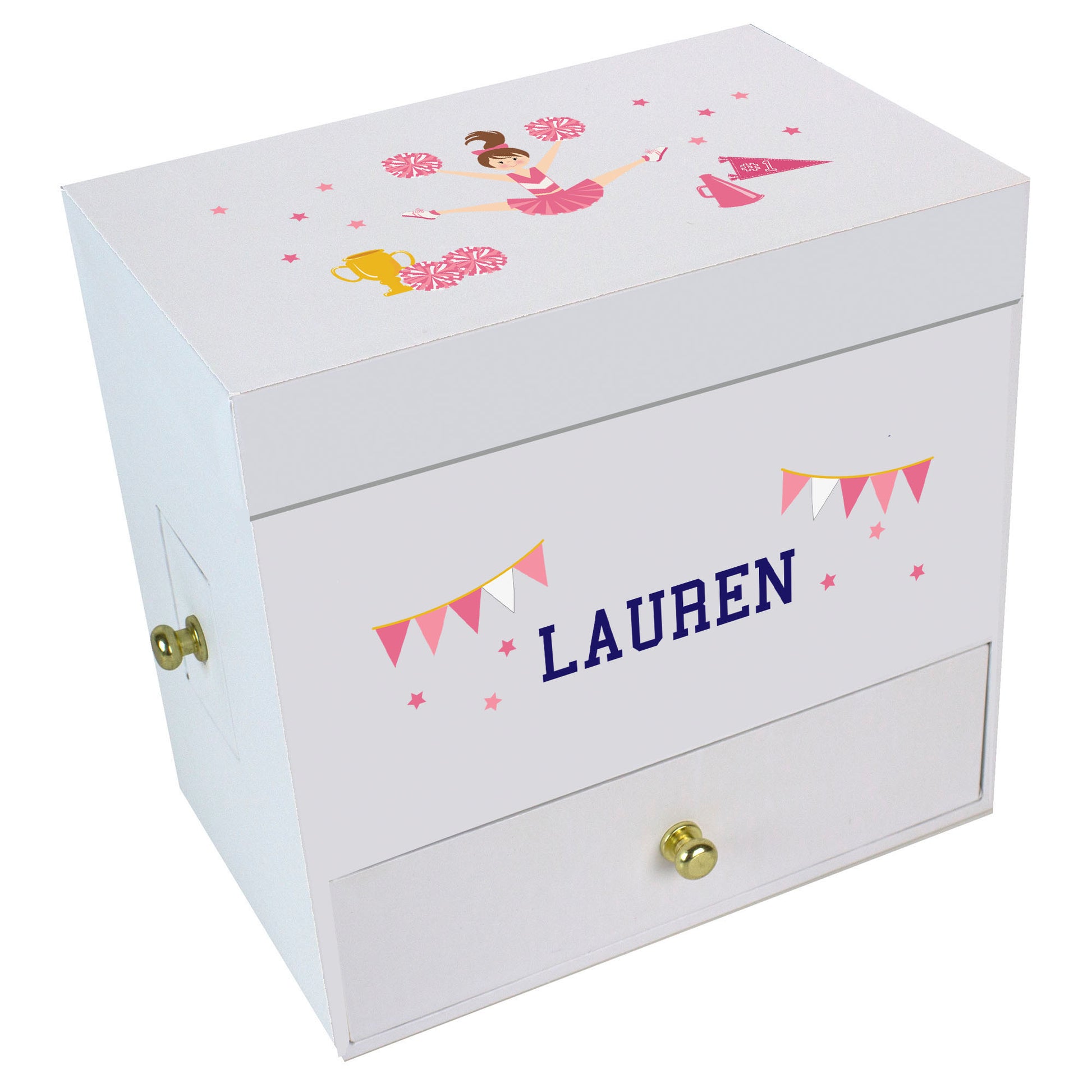 Cheerleader Deluxe Musical Ballerina Jewelry Box - MyBambino.com