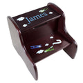 Personalized Boys Airplane Step Stool - Espresso - MyBambino.com