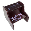 Personalized Lavender Butterflies Espresso Two Step Stool - MyBambino.com