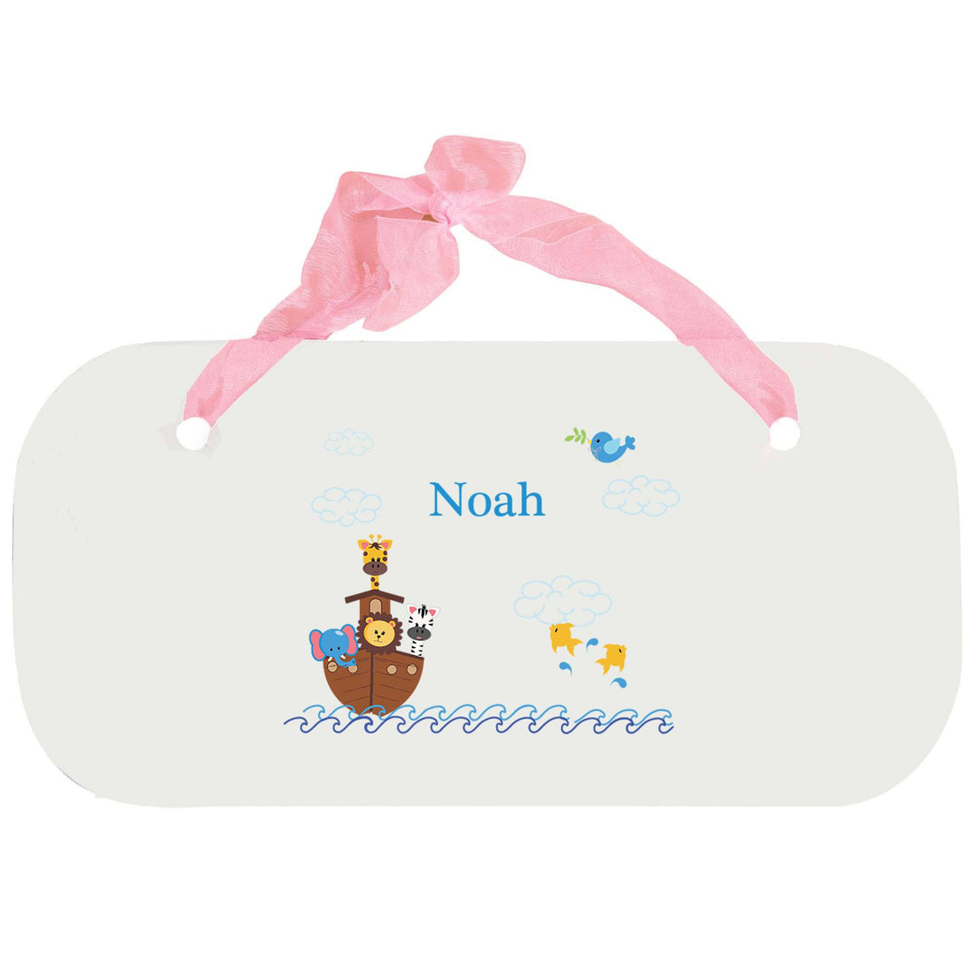 Personalized Girls Wall Plaque - Noahs Ark - MyBambino.com