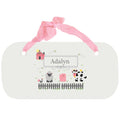 Personalized Girls Wall Plaque - Barnyard Friends Pastel - MyBambino.com