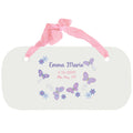 Personalized Girls Wall Plaque - Butterflies Lavender - MyBambino.com