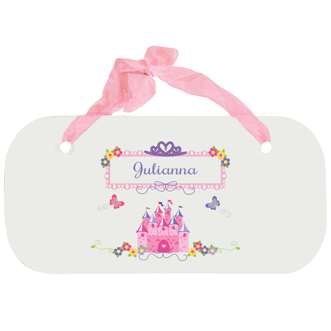 Personalized Girls Wall Plaque - Princess Castle - MyBambino.com