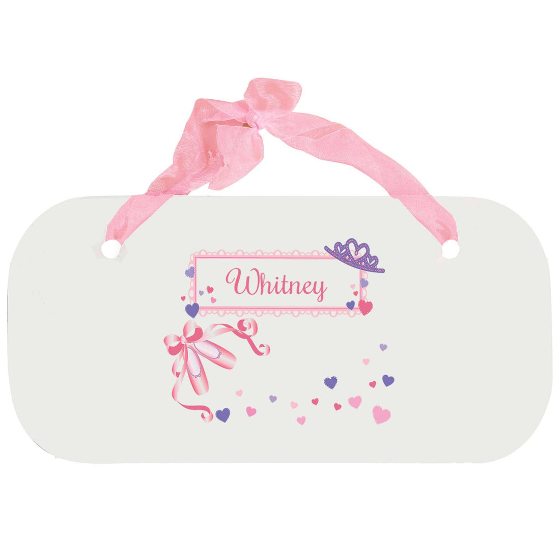 Personalized Girls Wall Plaque - Ballet Princess - MyBambino.com