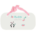 Personalized Girls Wall Plaque - Panda Bear - MyBambino.com