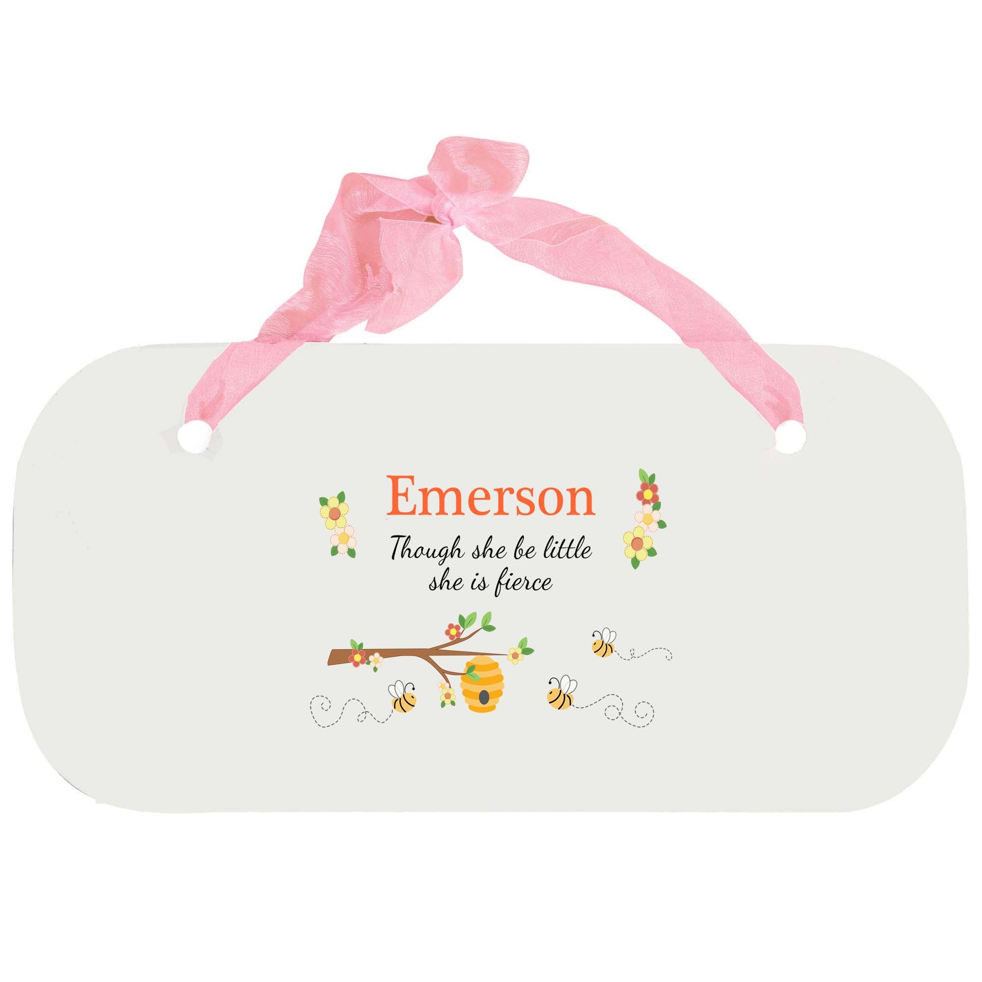 Personalized Girls Wall Plaque - Honey Bees - MyBambino.com
