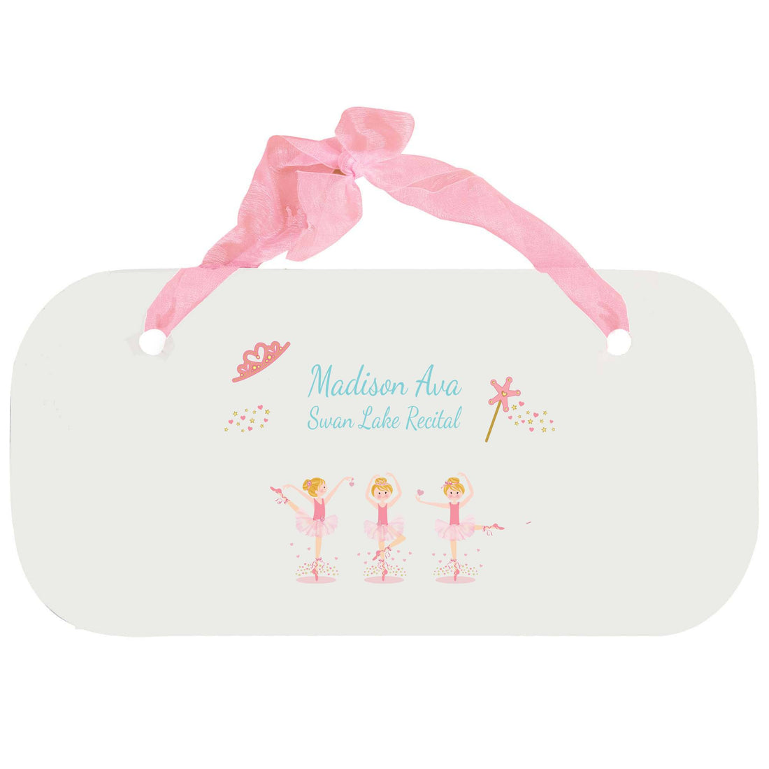 Personalized Girls Wall Plaque with Ballerina Blonde design