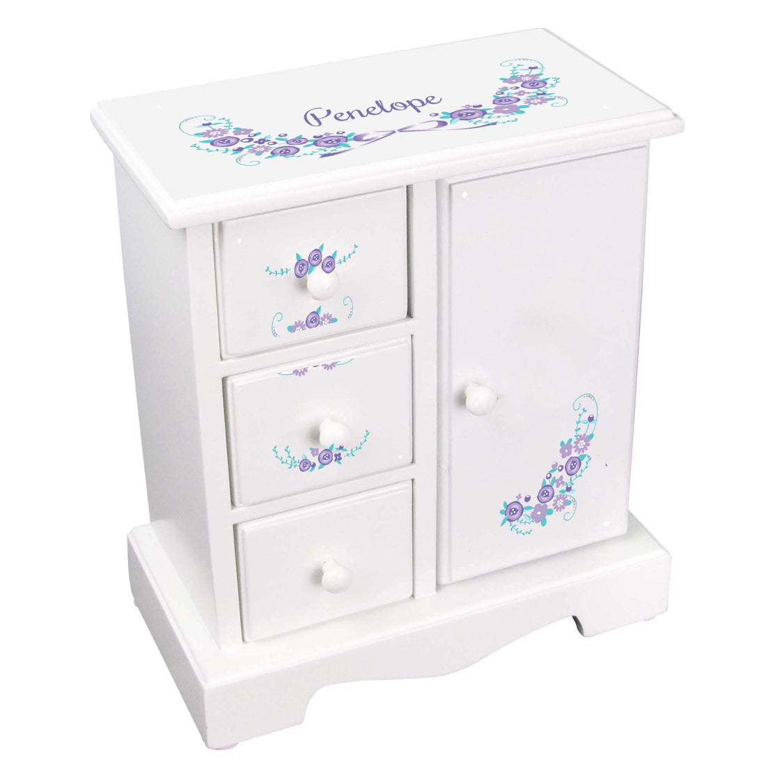 Jewelry Armoire - Lavender Floral Garland - MyBambino.com