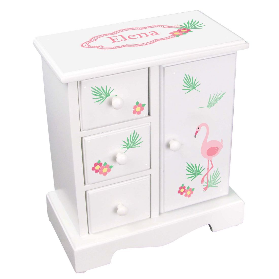 Jewelry Armoire - Palm Flamingo - MyBambino.com