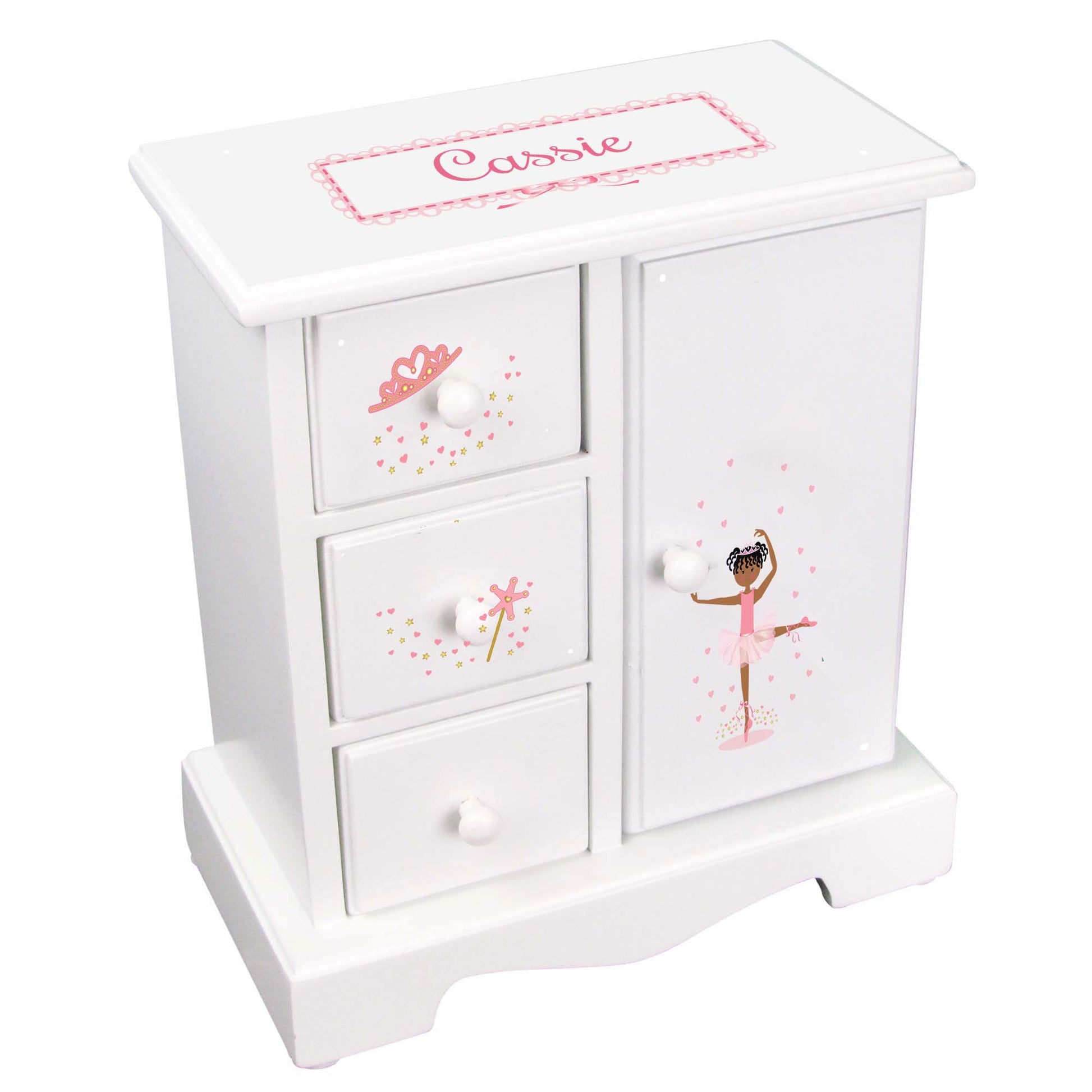 Jewelry Armoire - African American Ballerina - MyBambino.com