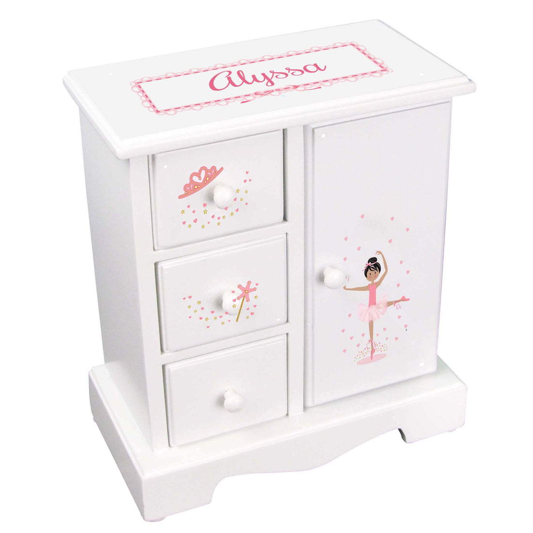 Jewelry Armoire - Black Hair Ballerina - MyBambino.com