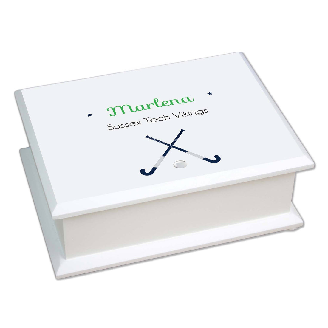 Lift Top Jewelry Box - Field Hockey - MyBambino.com