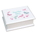 Butterfly Jewelry Box - Aqua Pink Liift Top Butterfly Jewelry Box - MyBambino.com