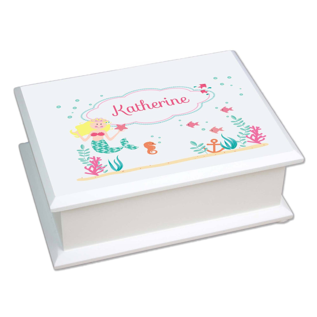 Lift Top Jewelry Box - Blonde Mermaid - MyBambino.com