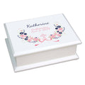 Navy Pink Floral Cross Lift Top Jewelry Box - MyBambino.com