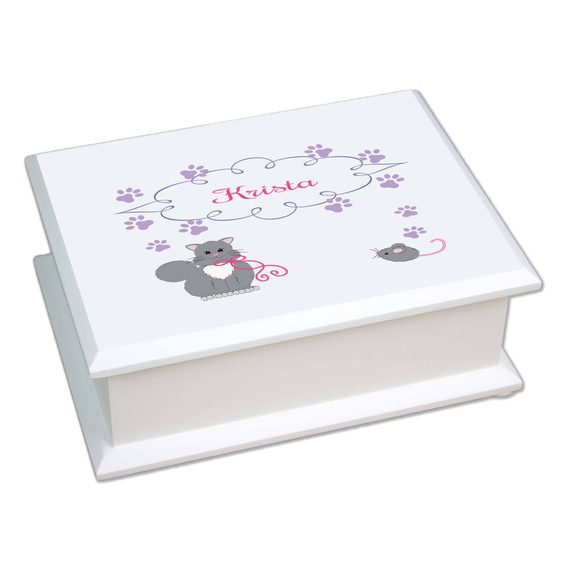 Lift Top Jewelry Box - Kitty Cat - MyBambino.com
