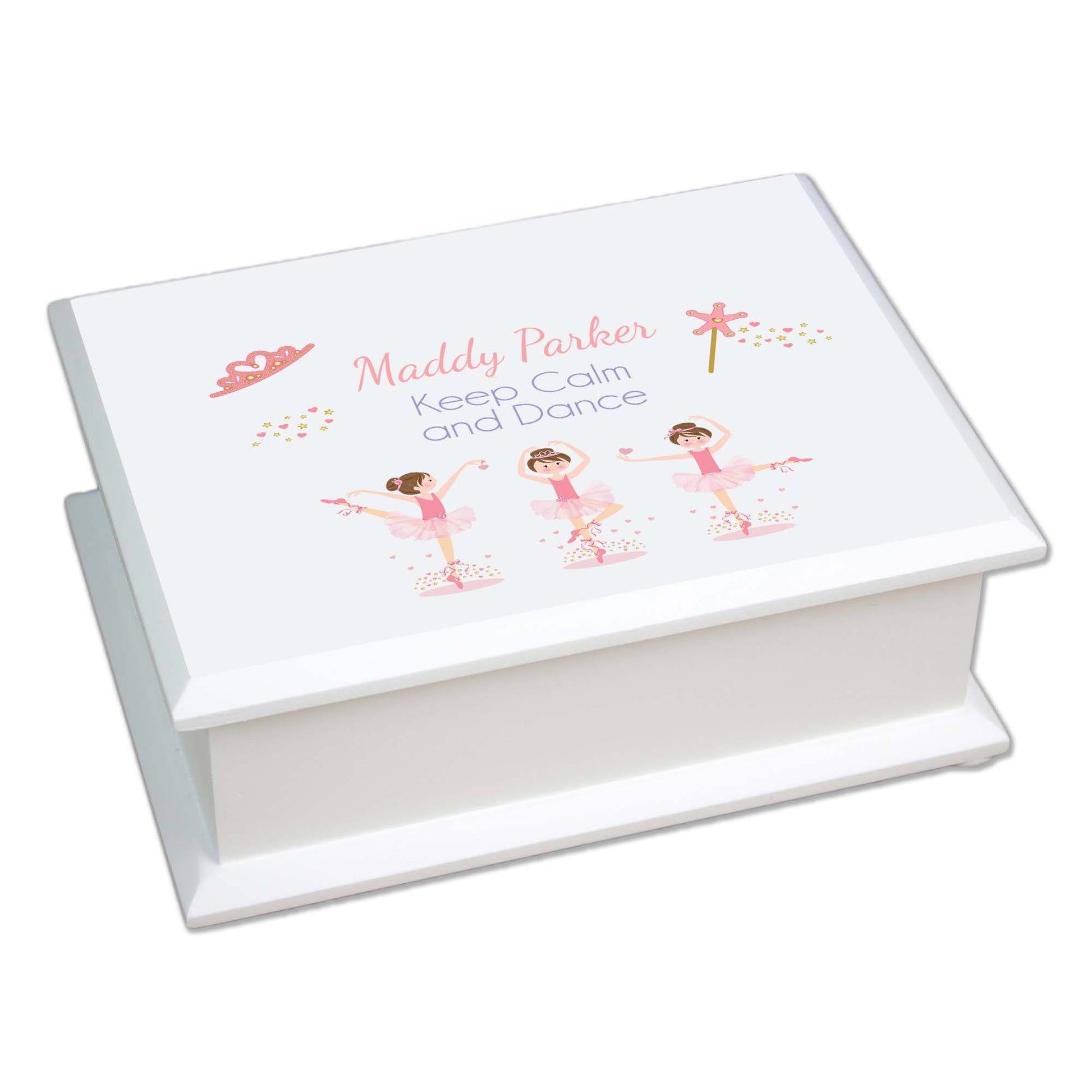Lift Top Jewelry Box - Brunette Ballerina - MyBambino.com