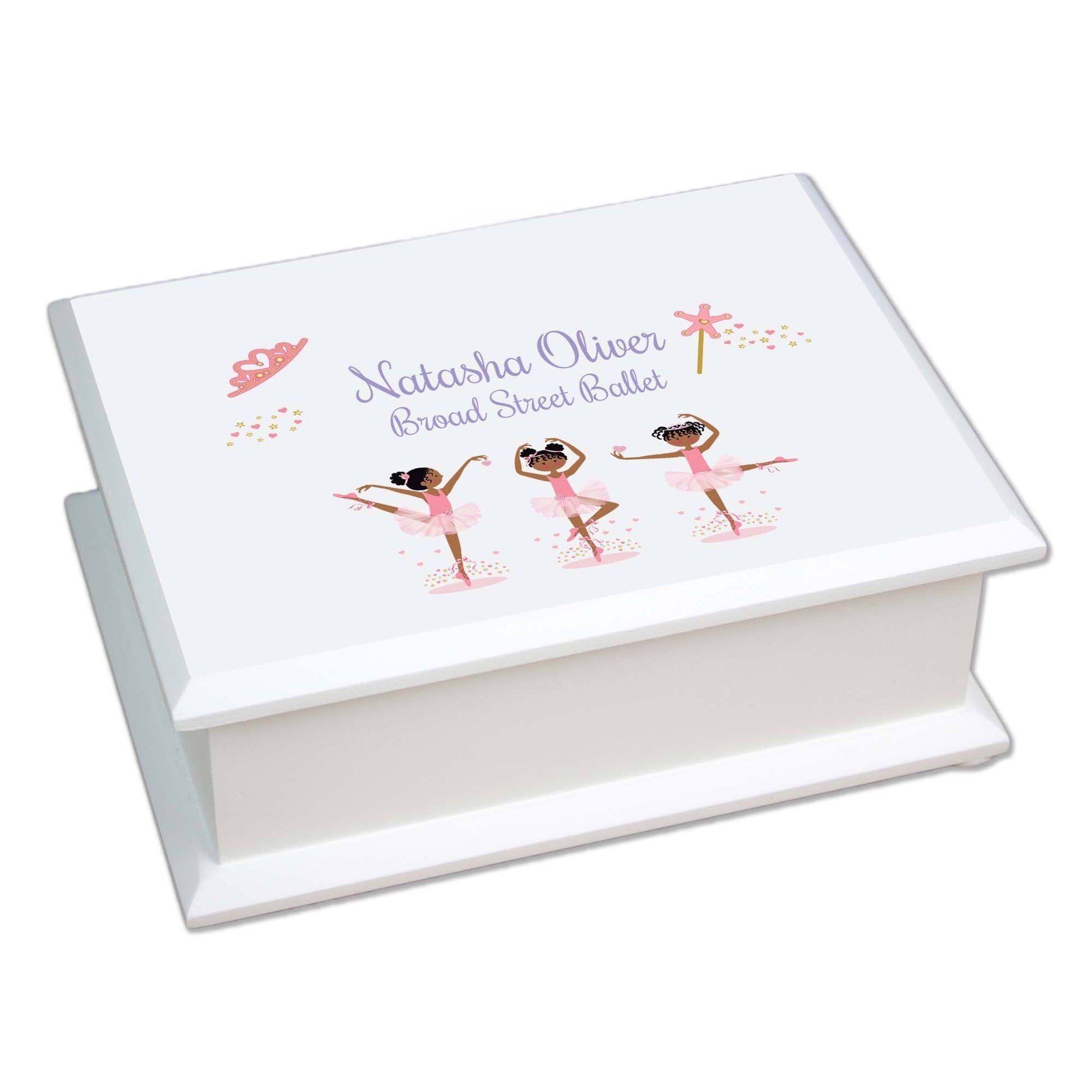 Lift Top Jewelry Box - African American Ballerina - MyBambino.com