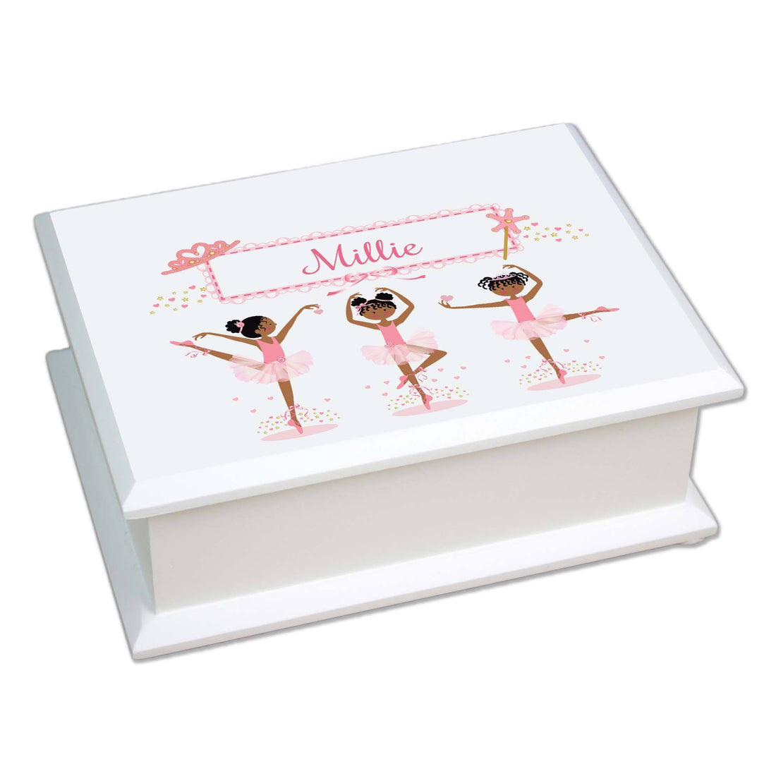 Lift Top Jewelry Box - African American Ballerina - MyBambino.com