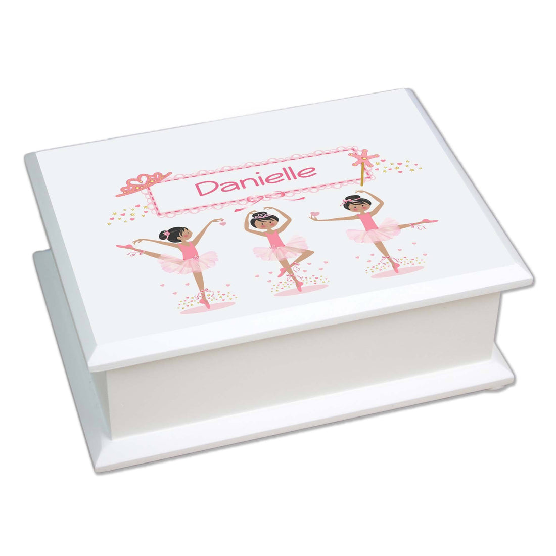 Lift Top Jewelry Box - Black Hair Ballerina - MyBambino.com