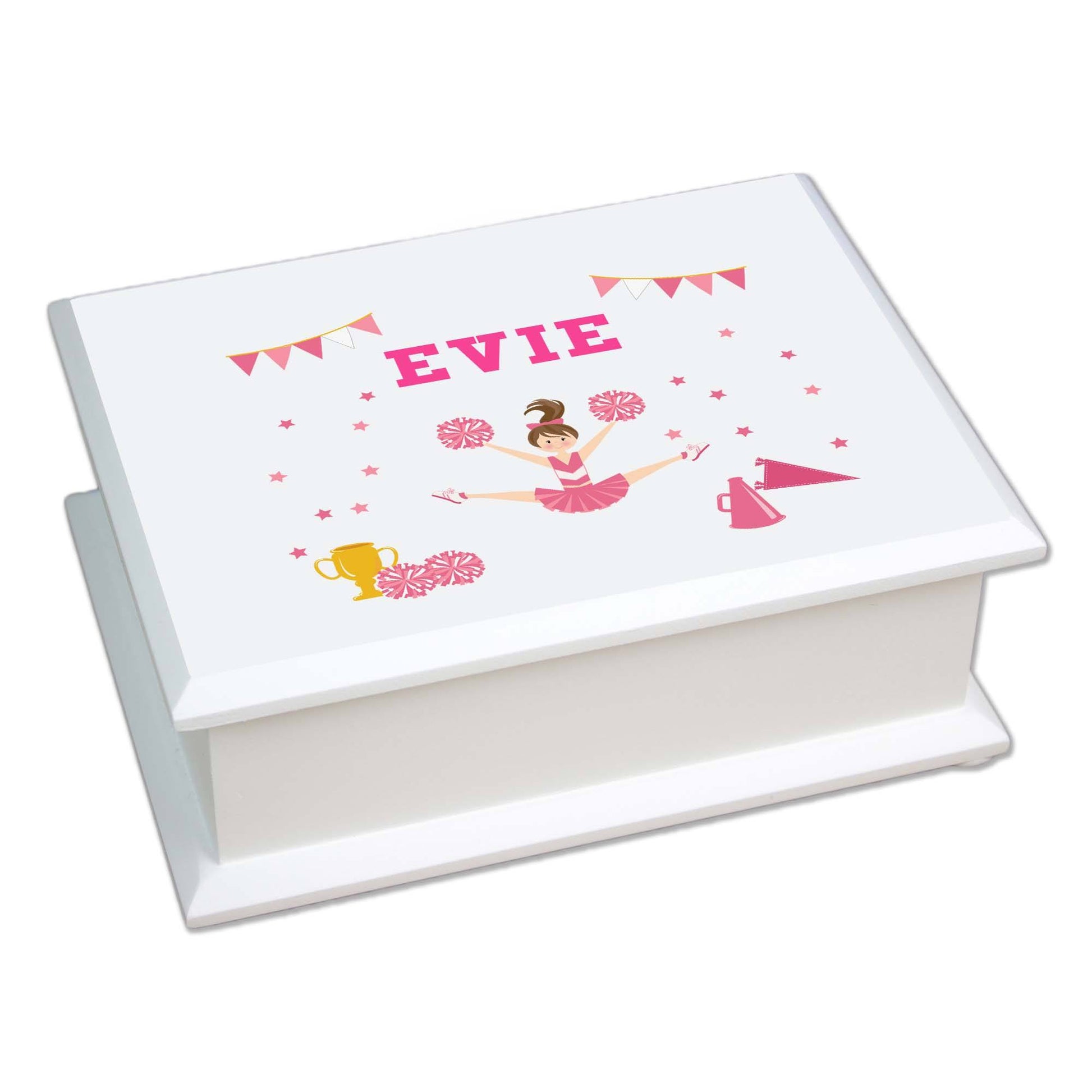 Lift Top Jewelry Box - Cheerleader - MyBambino.com
