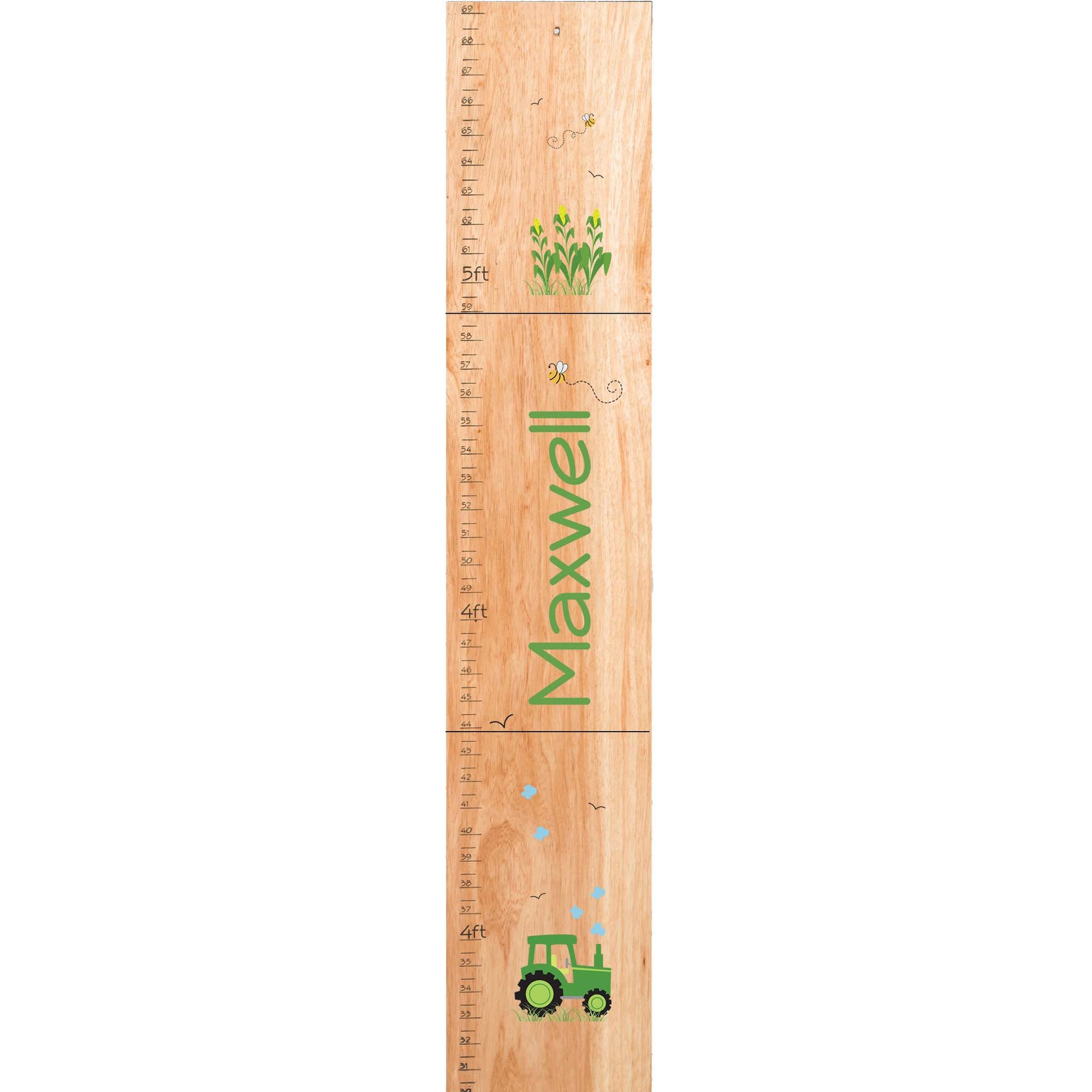 Natural Green Tractor Growth Chart - MyBambino.com