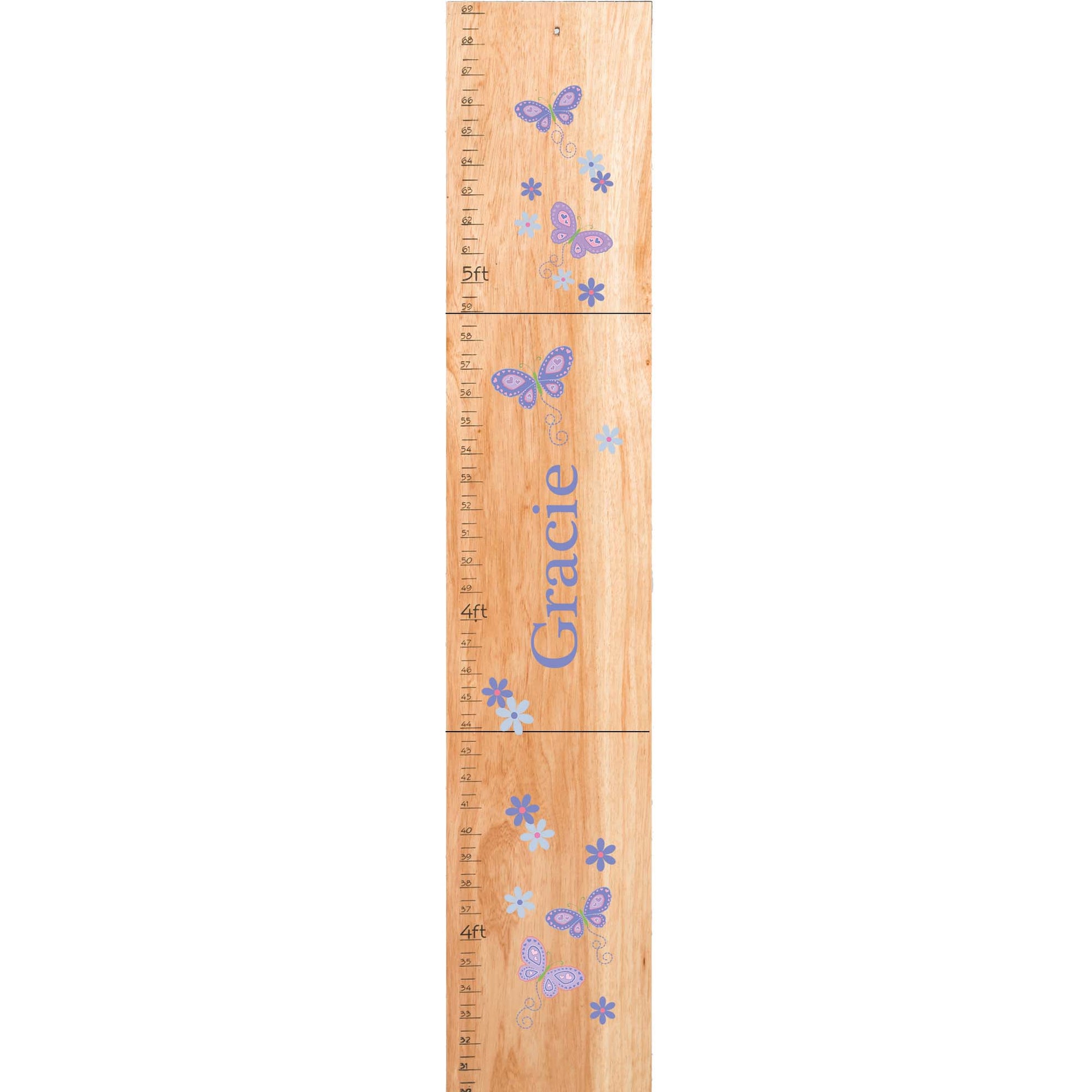 Natural Lavender Butterflies Growth Chart - MyBambino.com