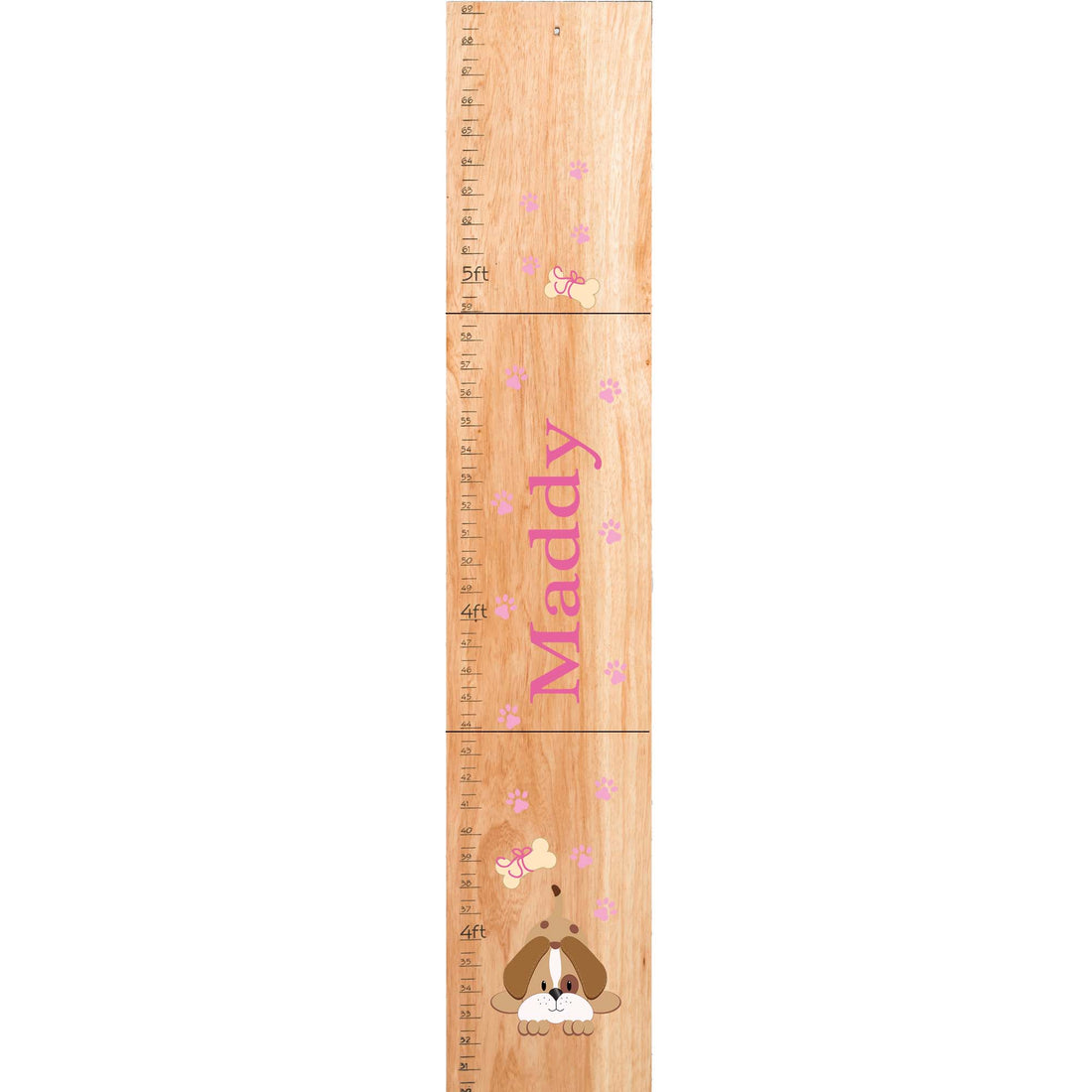Natural Puppy Pink Growth Chart - MyBambino.com