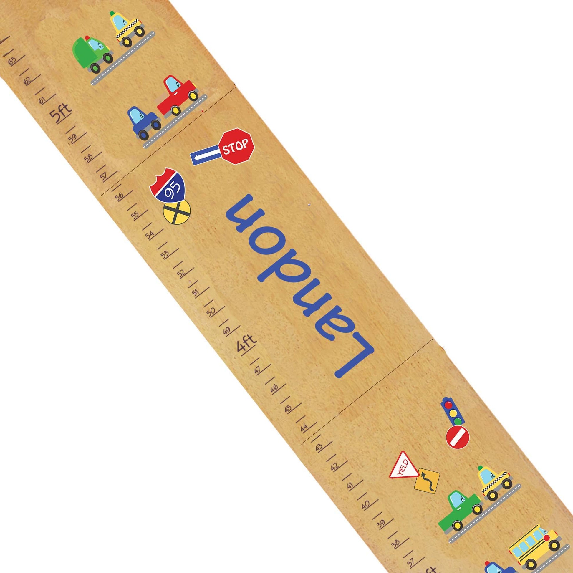 Natural Cars And Trucks Growth Chart - MyBambino.com