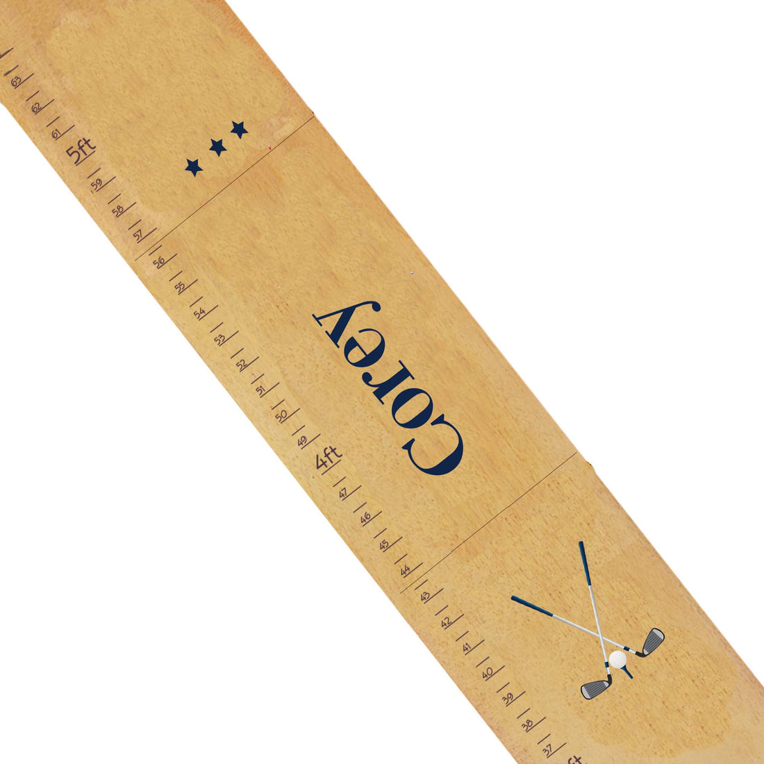 Personalized Natural Growth Chart With Golf Design