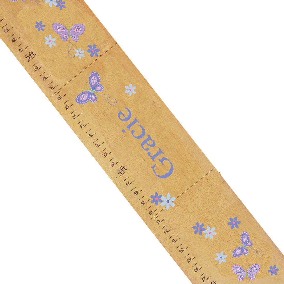 Natural Lavender Butterflies Growth Chart - MyBambino.com