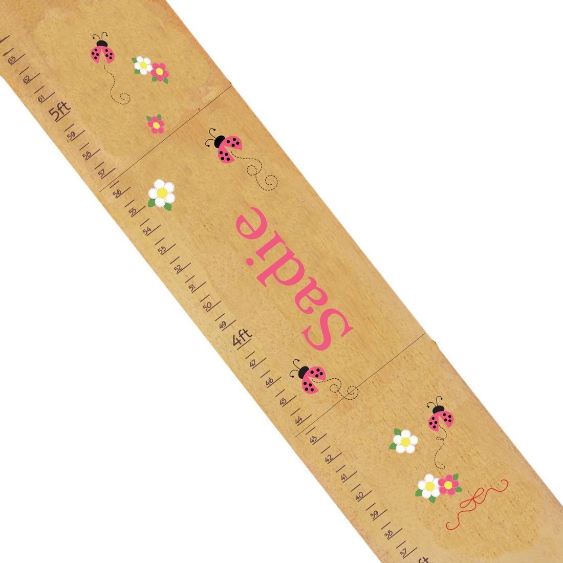 Natural Pink Ladybug Growth Chart - MyBambino.com