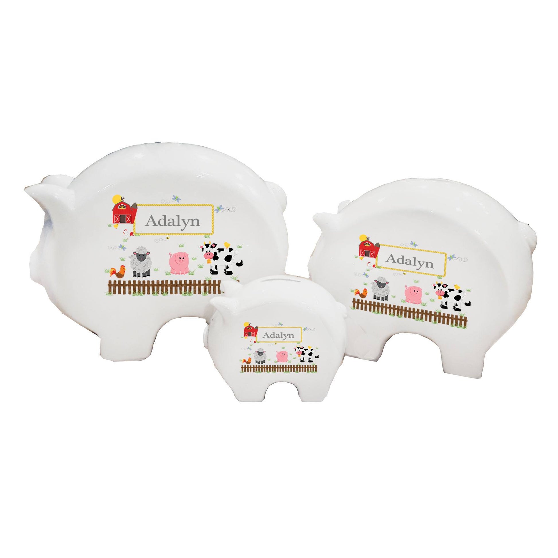 Personalized Piggy Bank - Barnyard - MyBambino.com