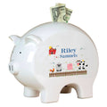 Personalized Piggy Bank - Barnyard - MyBambino.com