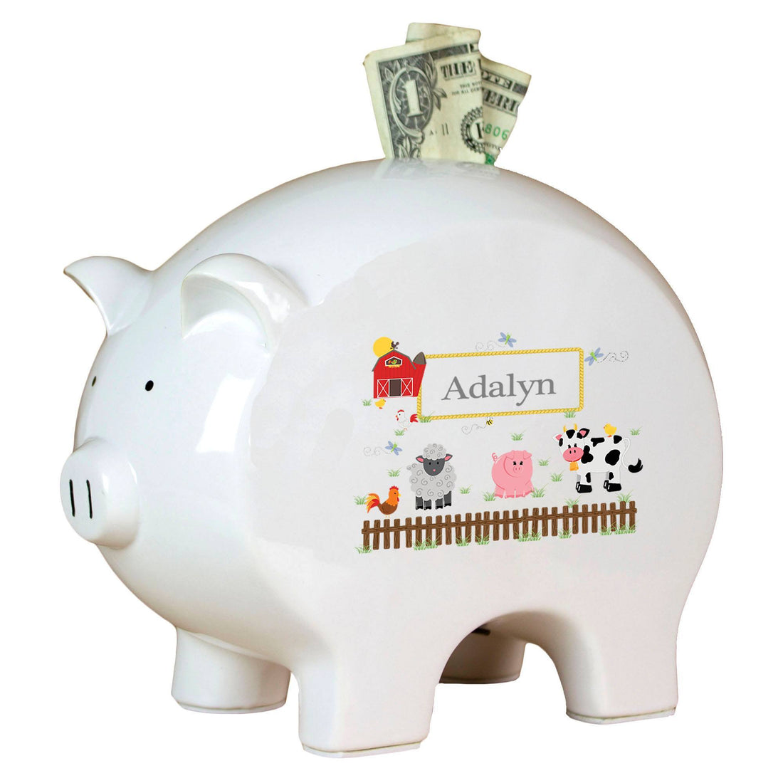 Personalized Piggy Bank - Barnyard - MyBambino.com