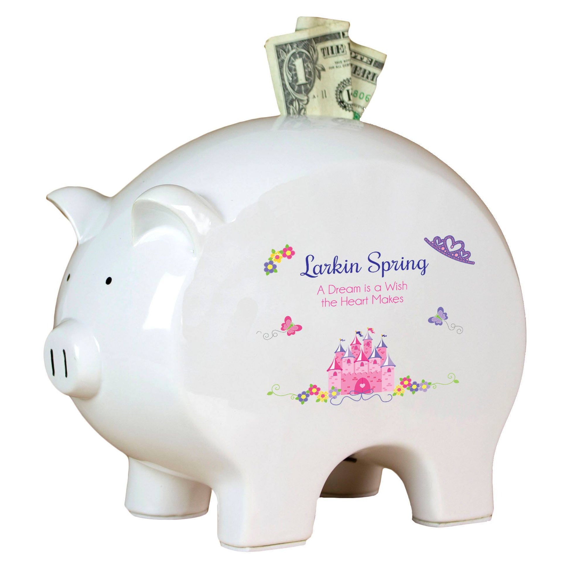 Personalized Piggy Bank - Princess Castle - MyBambino.com