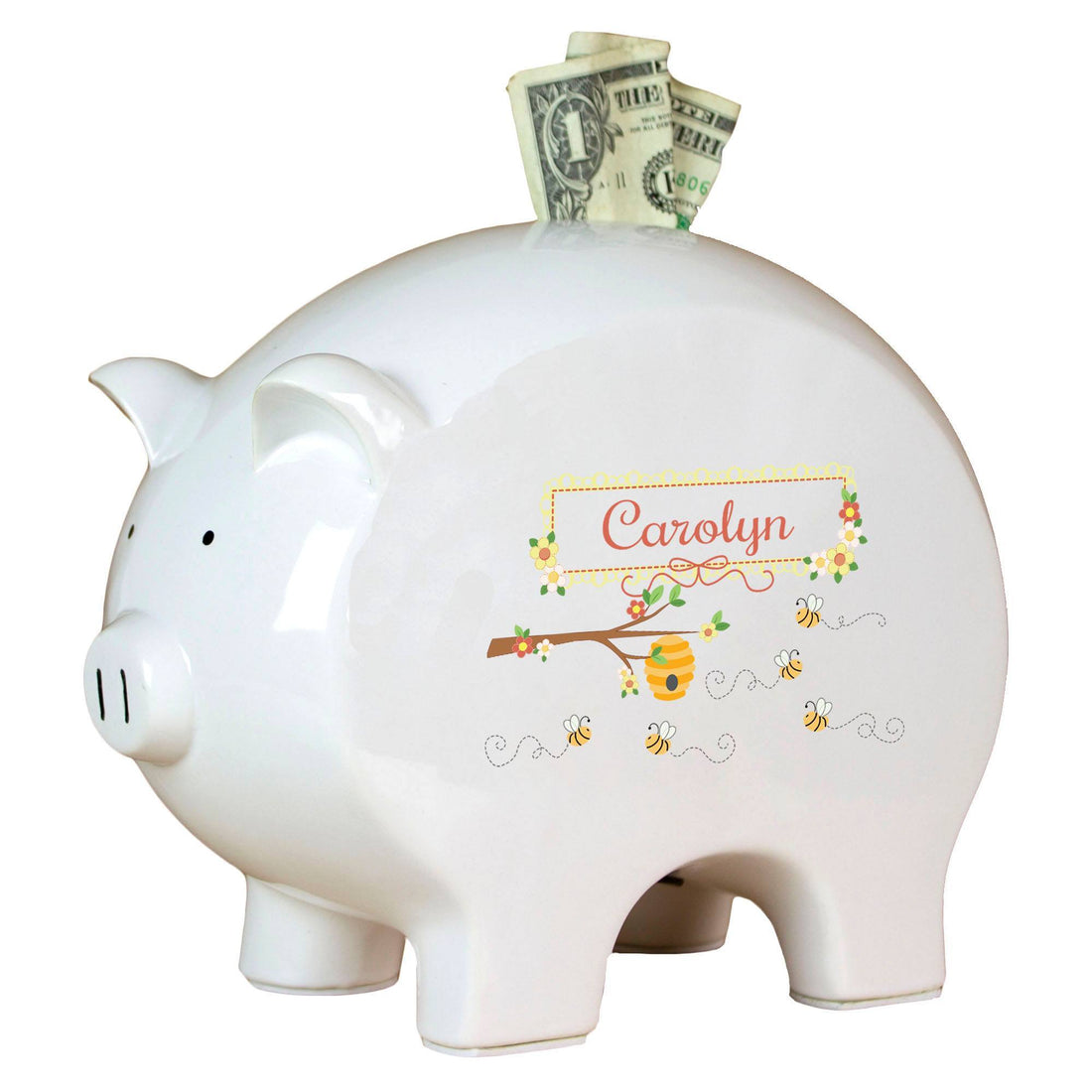 Personalized Piggy Bank - Honey Bees - MyBambino.com