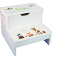 Woodland White Storage Step Stool - MyBambino.com