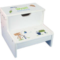 Gone Fishing White Storage Step Stool - MyBambino.com