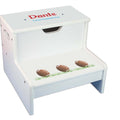 Football White Storage Step Stool - MyBambino.com