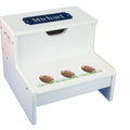 Football White Storage Step Stool - MyBambino.com