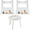 Children's White Table Chair Set - Woodland - MyBambino.com