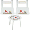Children's White Table Chair Set - Barnyard - MyBambino.com